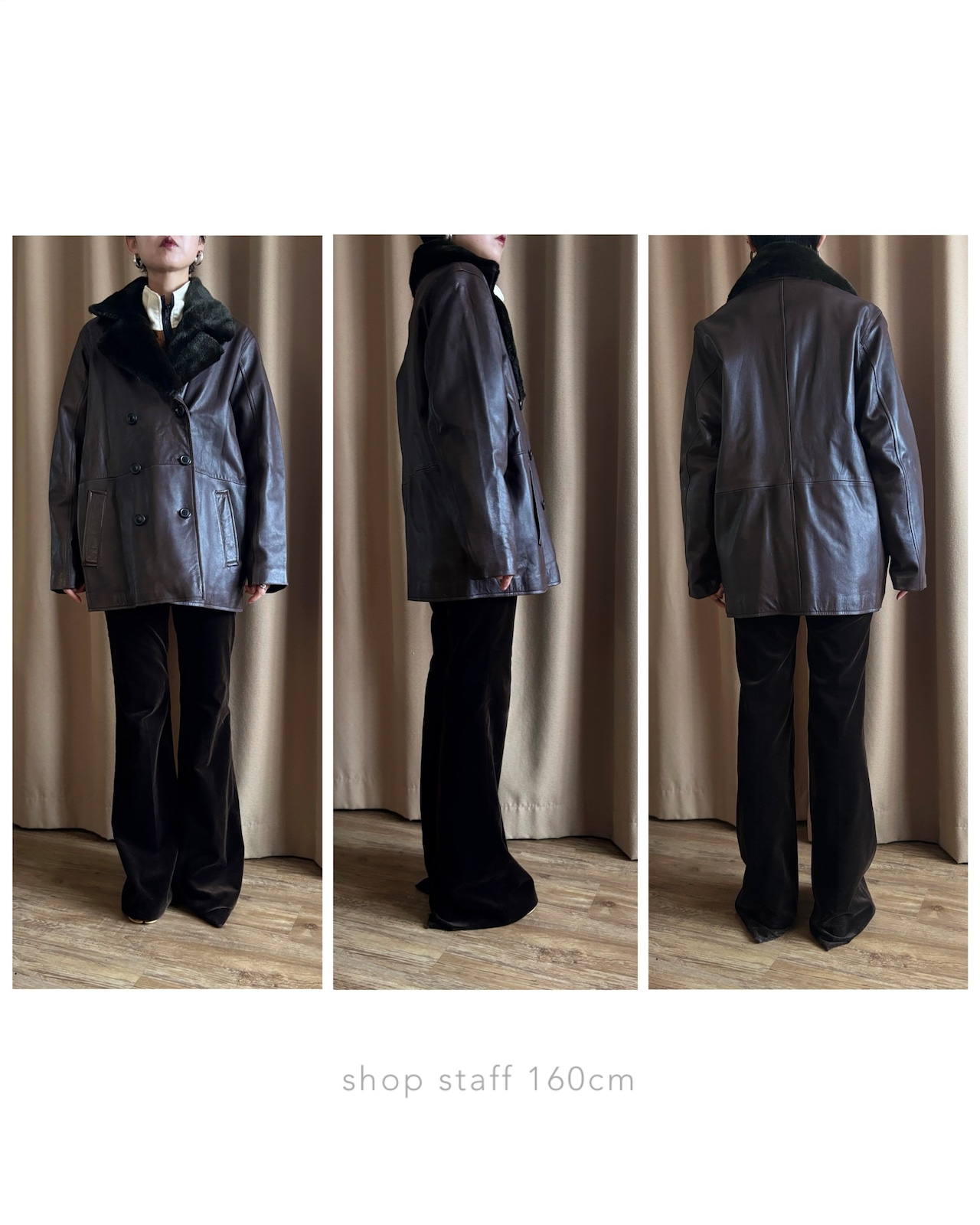 espresso brown lamb leather jacket-5145-1