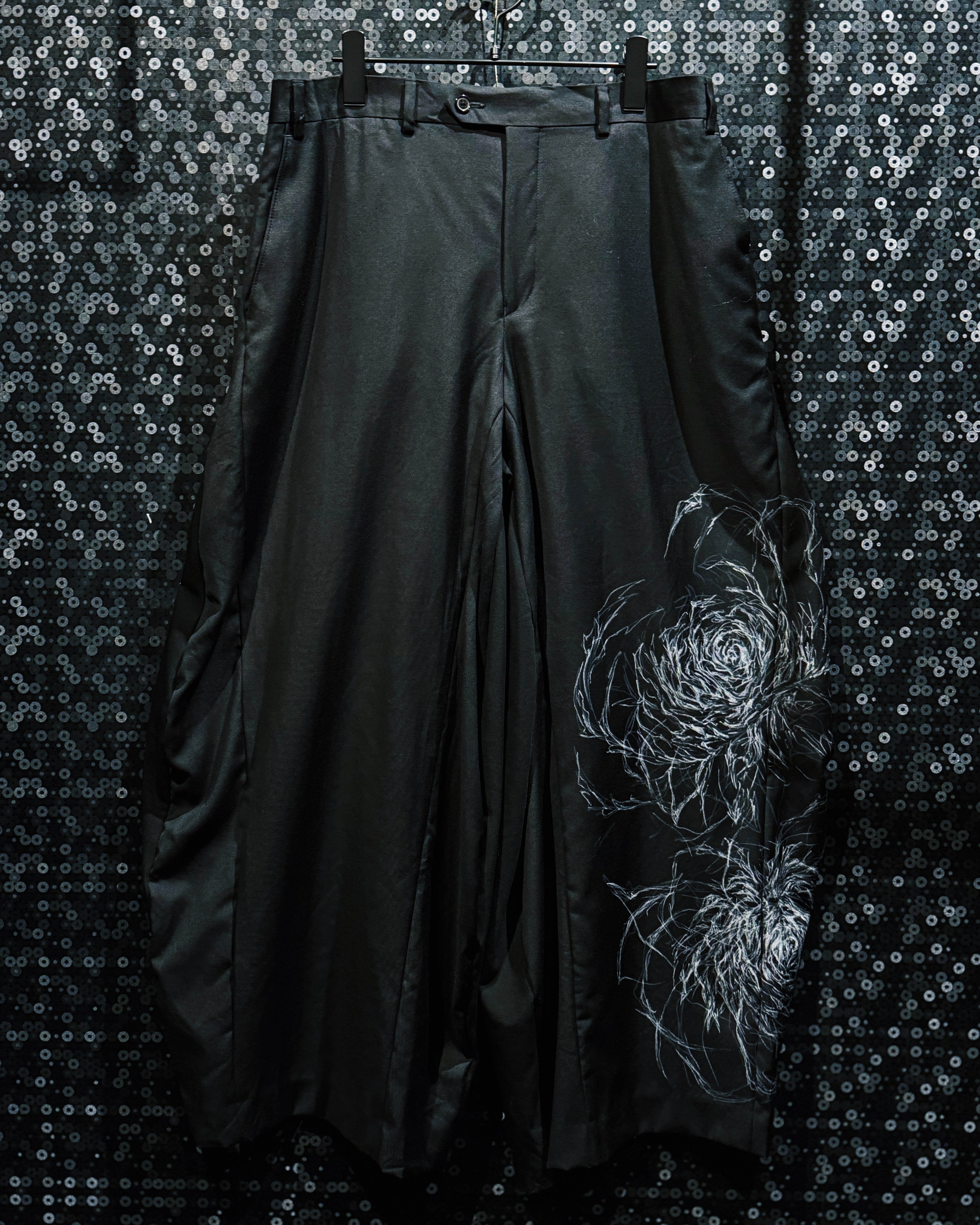 【ÆIEM】再倖築 “Phantom Flower” Hand Paint Wide Slacks