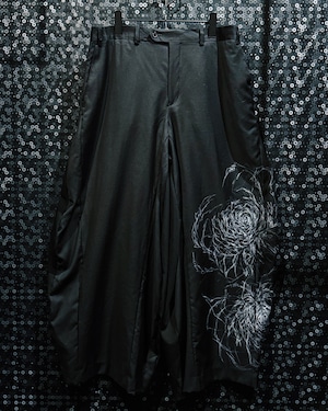 【ÆIEM】再倖築 “Phantom Flower” Hand Paint Wide Slacks