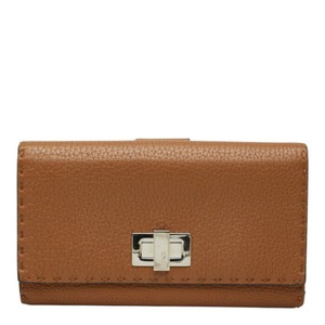 フェンディ セレリア ピーカブー 長財布 8M0308 ブラウン レザー レディース FENDI 中古