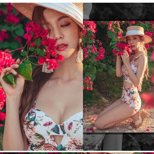 予約販売】水着 レディース ビキニ セパレート 花柄 ローズ柄 フラワー