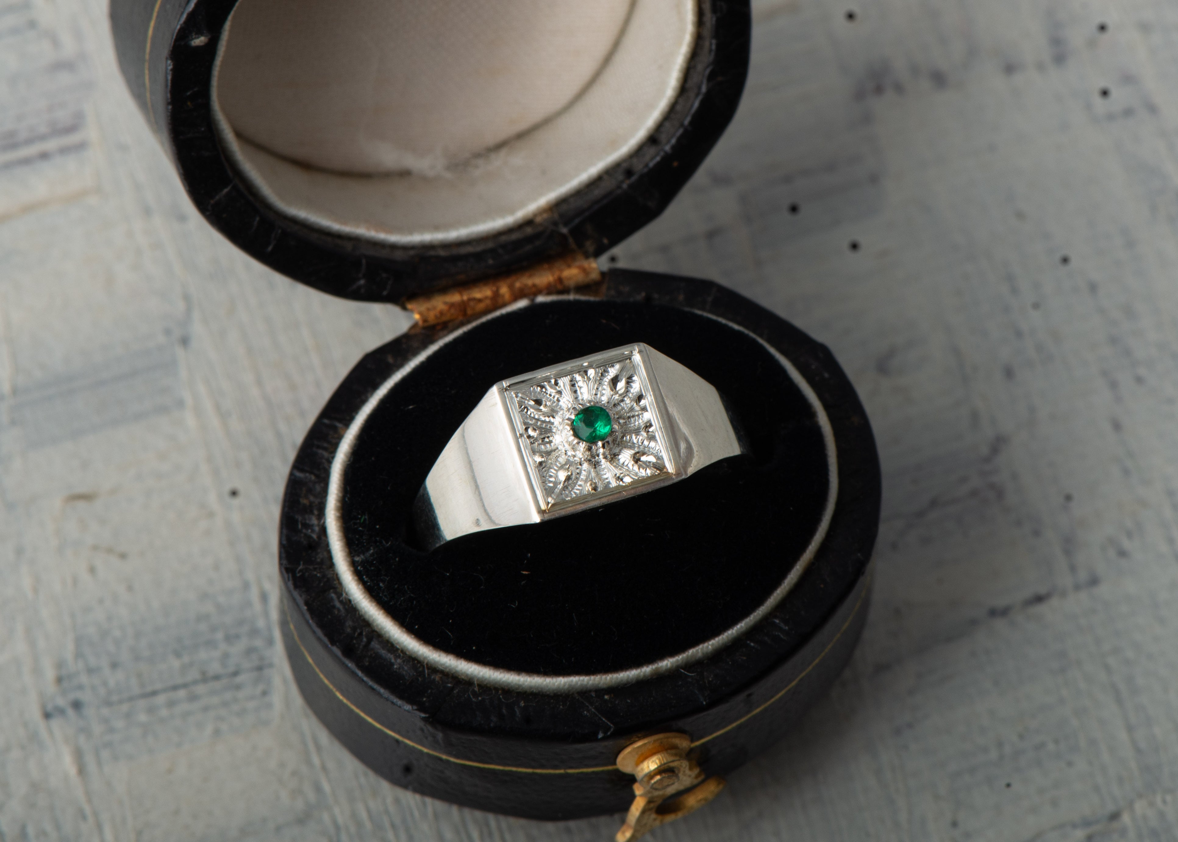 petite chevalière シルバーピンキーリング用ベース『スクエア』