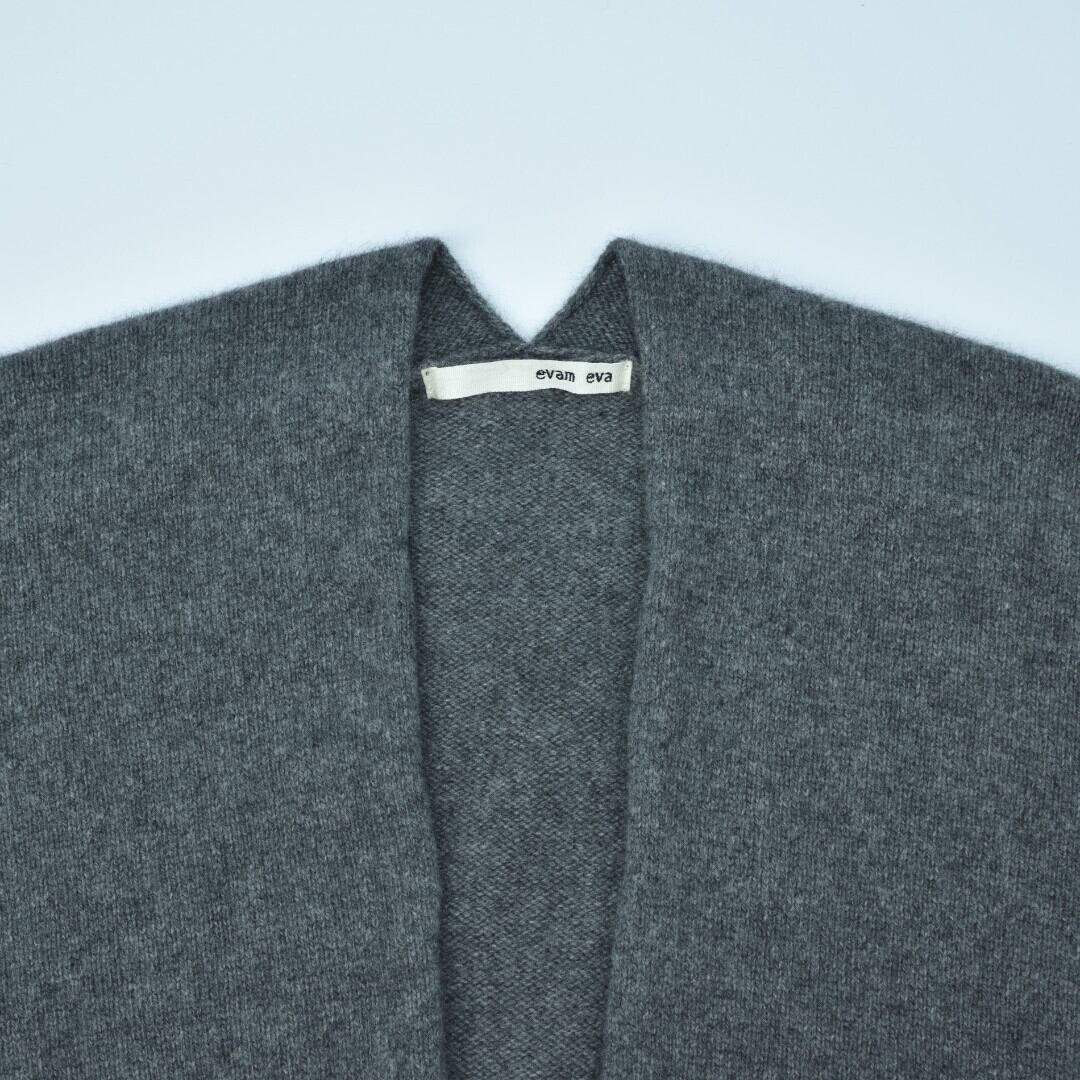 evam eva エヴァムエヴァ ウールフォックスショートローブ・チャコール