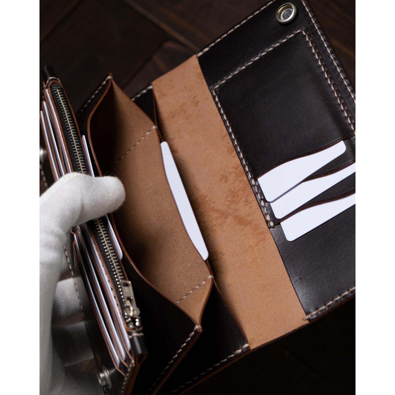 TRUCKER WALLET T-7 Brown edge／カスタムオーダー