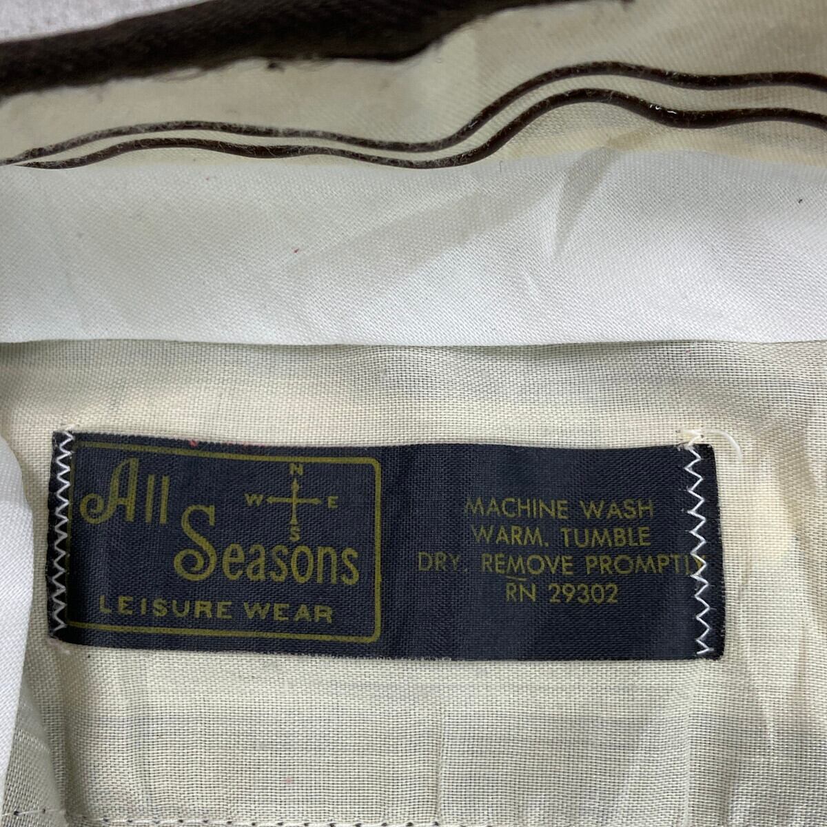 70年代 All Seasons ワイド スラックスパンツ メンズW37相当 古着 70s