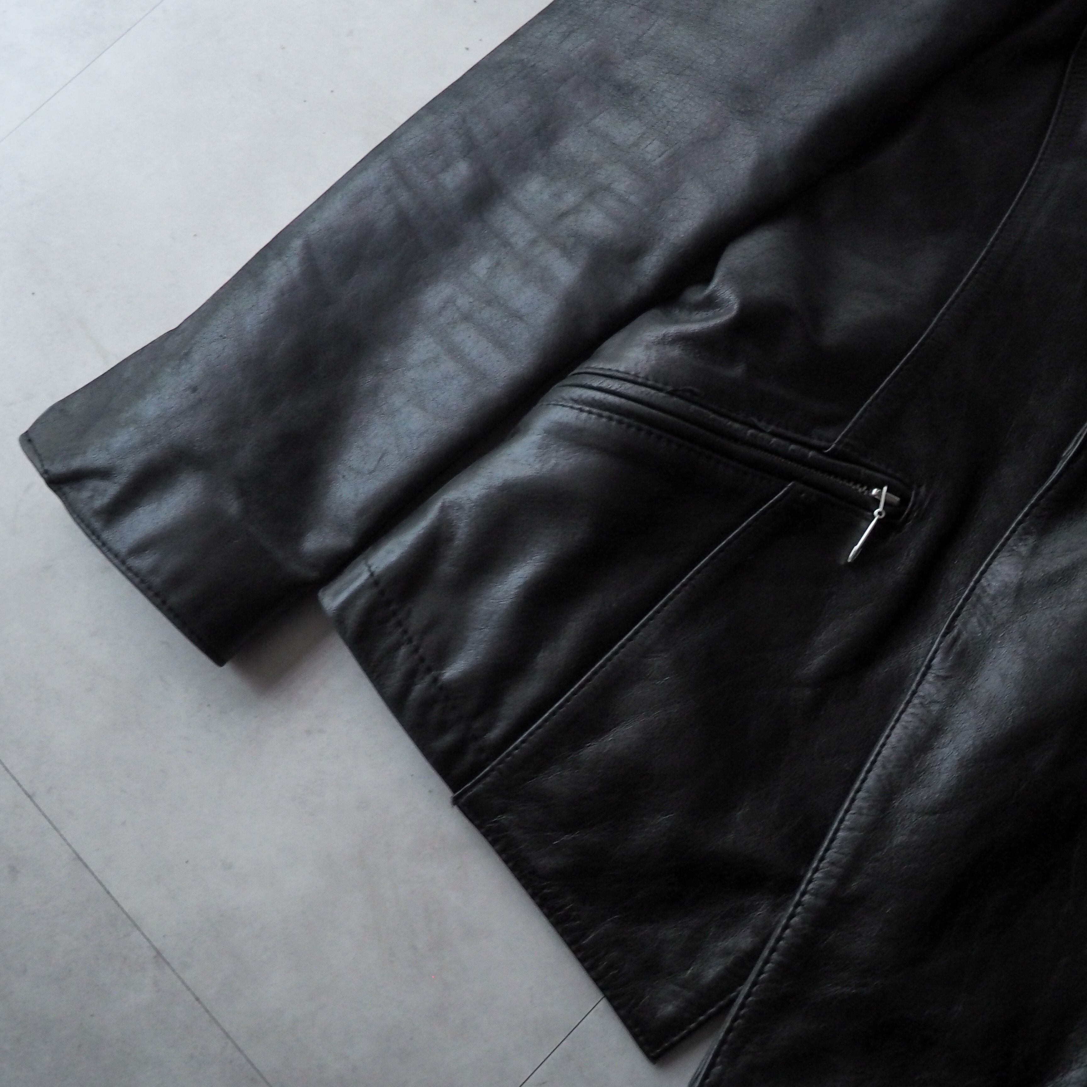 00s〜 “TORNADO MART” leather tailored jacket 00年代 トルネードマート レザー テーラードジャケット  Y2K マルイ系 | anti knovum（アンタイノーム）