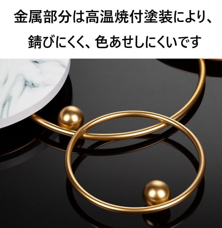 掛け時計 大理石調 金属 装飾 アート おしゃれ かわいい インテリア
