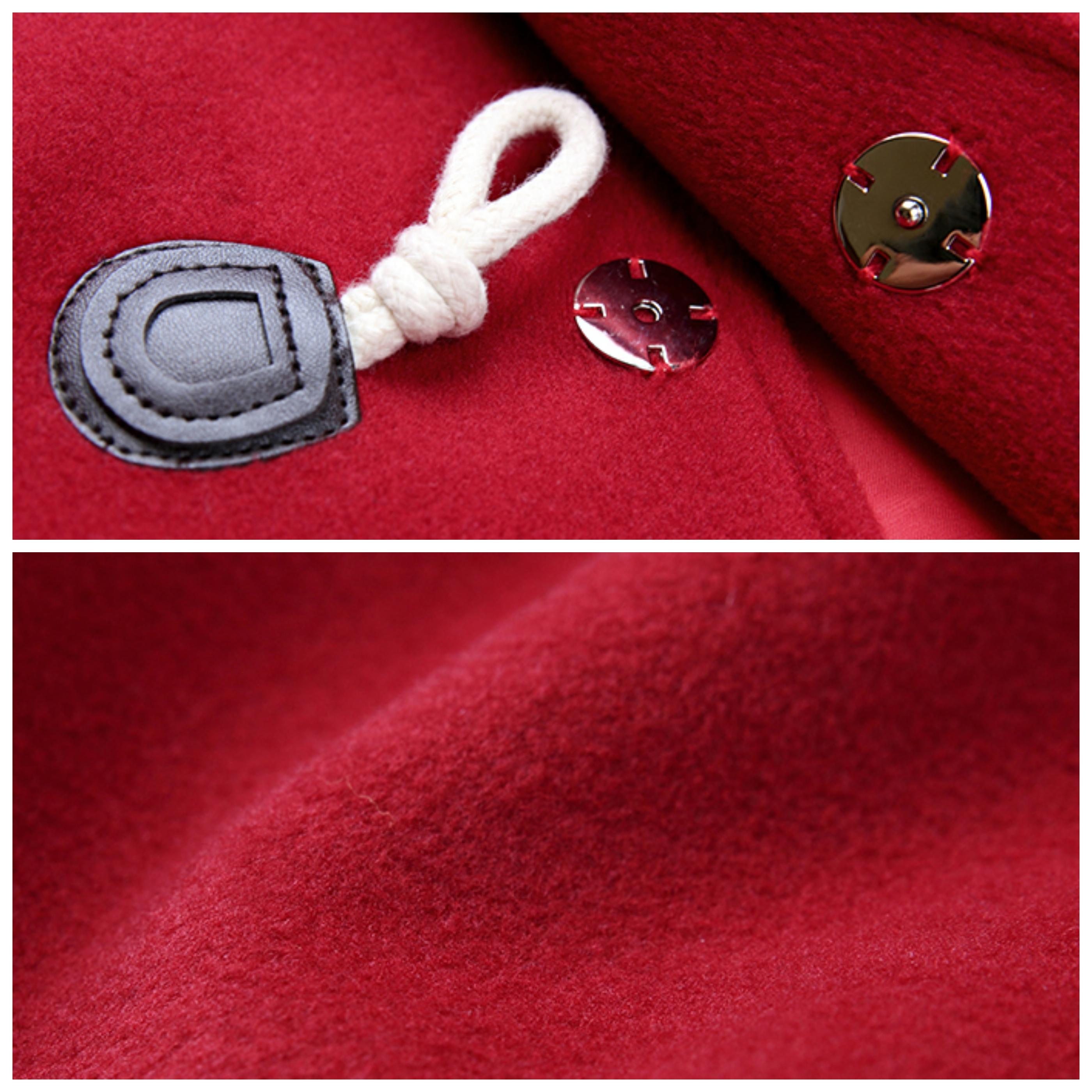 チェリーレッドダッフルコート 135㎝〜170㎝・ママとお揃いOK