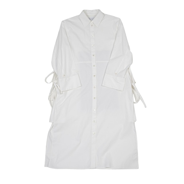 Side Ribbon Long Shirts One-piece WHITE (TL002-SH)