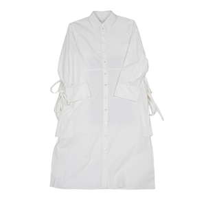 Side Ribbon Long Shirts One-piece WHITE (TL002-SH)