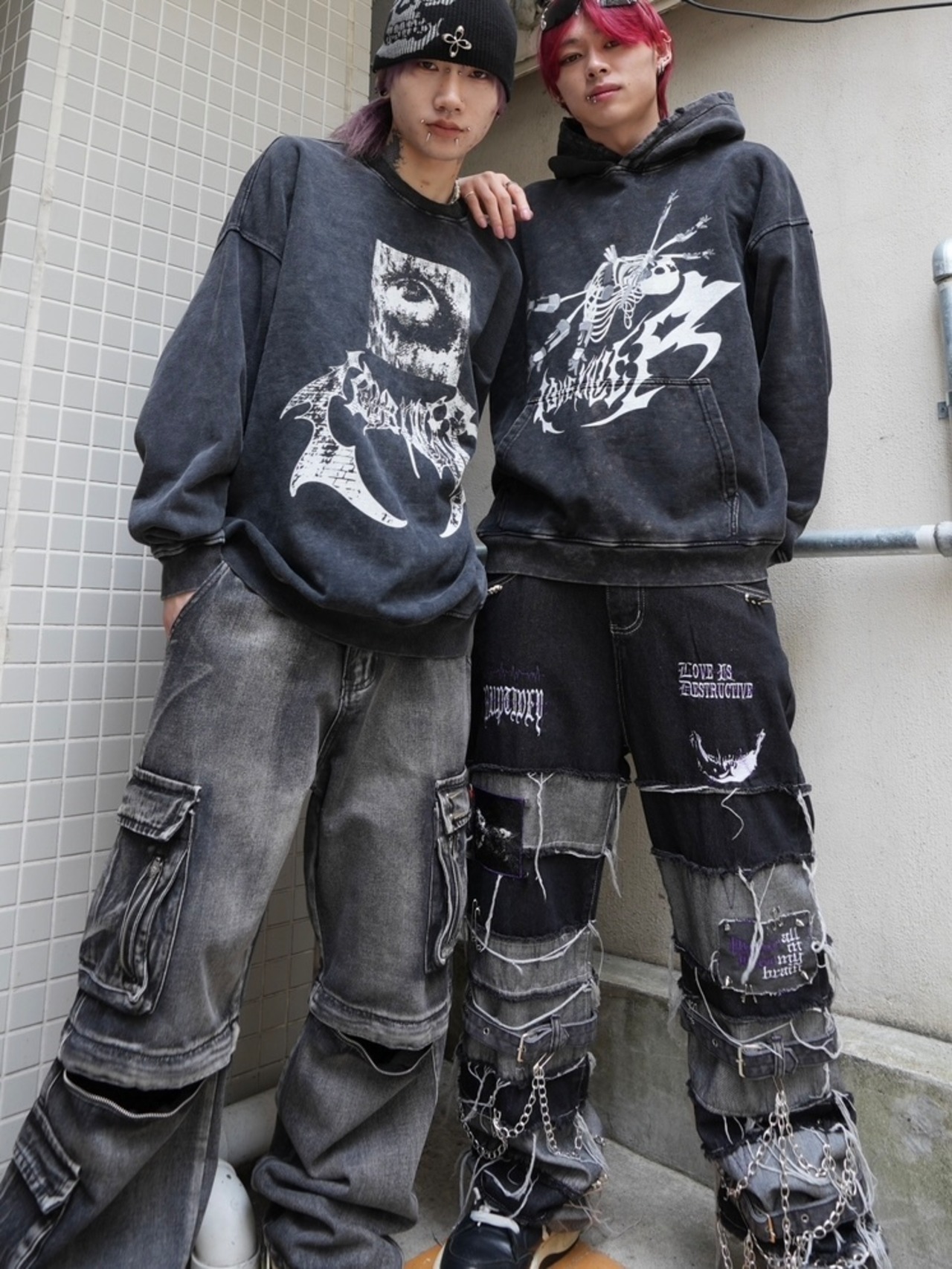 【LOVE KILLER】Skull golem Graphic logo hoodie by ruptivey