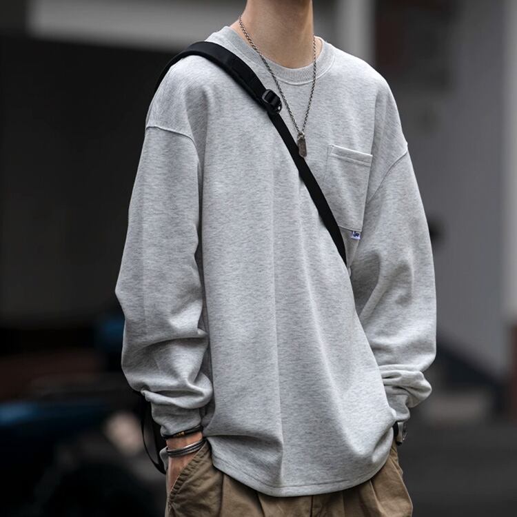 ★SIMPLE DESIGN ROUND NECK SWEATER　　　A0755