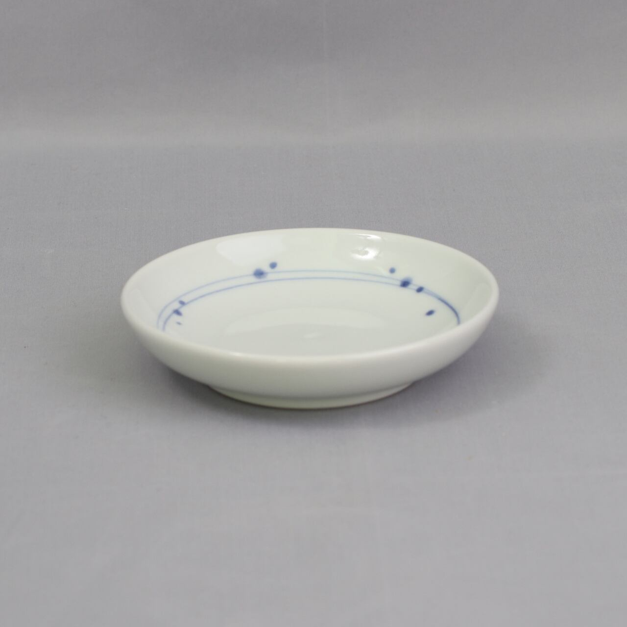 砥部焼 千山窯 3.5寸深皿 小雪