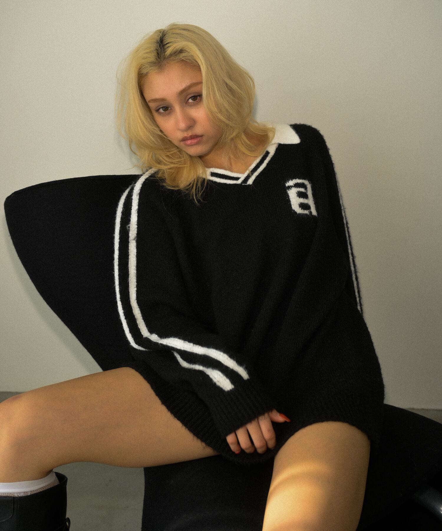 Side line uniform loose knit | ACLENT（アクレント）