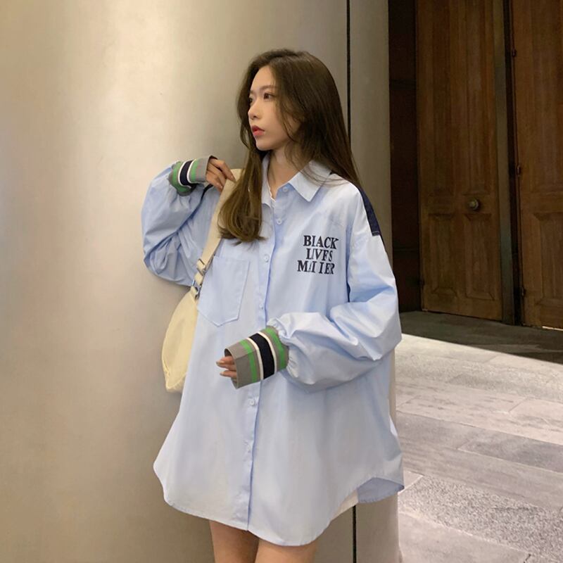 スプリングシャツ ルーズブラウス 春物 スーパーモール38382564353