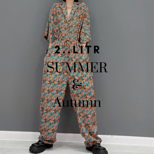 orangeflower jump suit　【2litr00614】