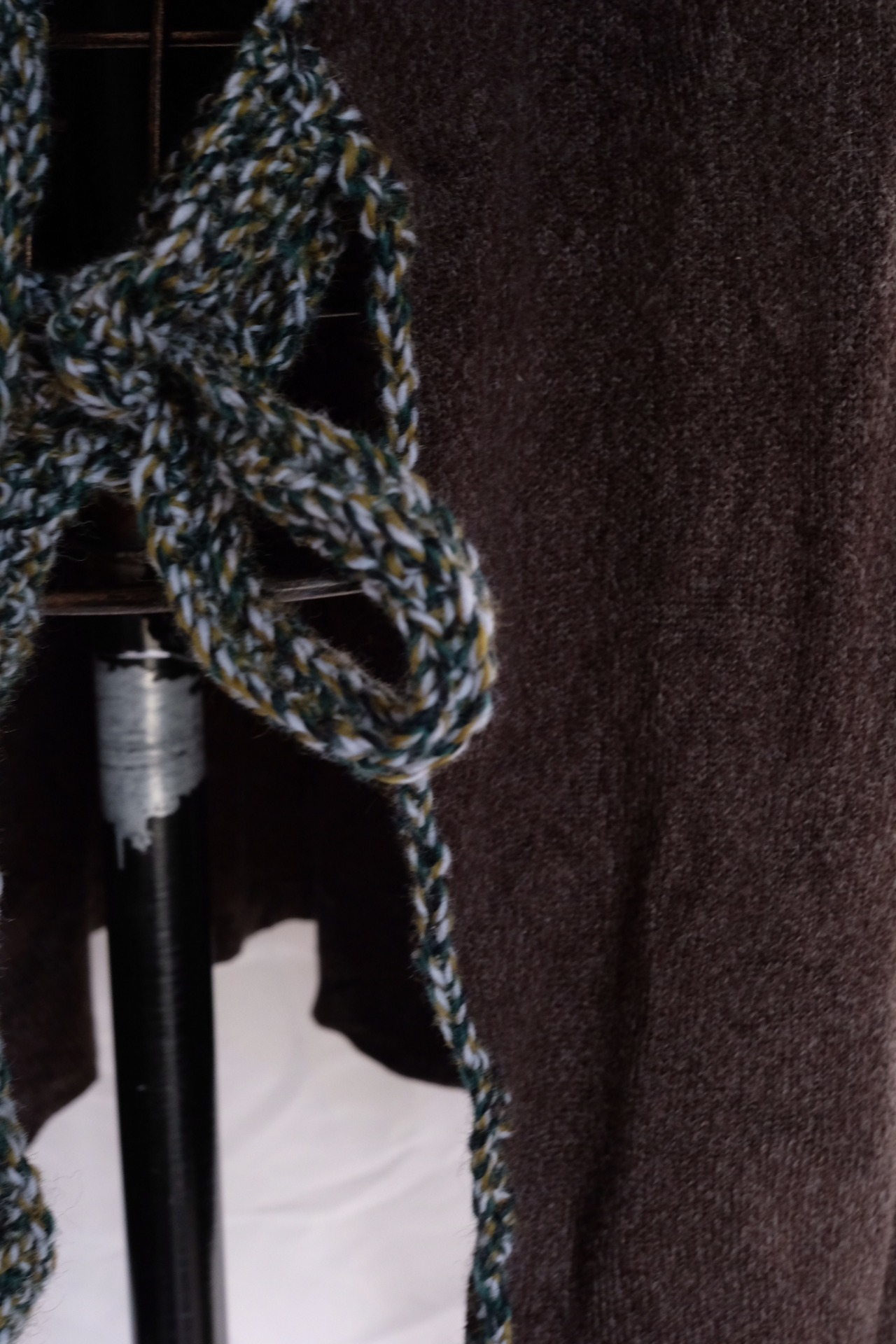 Remake open back ribbon design knit