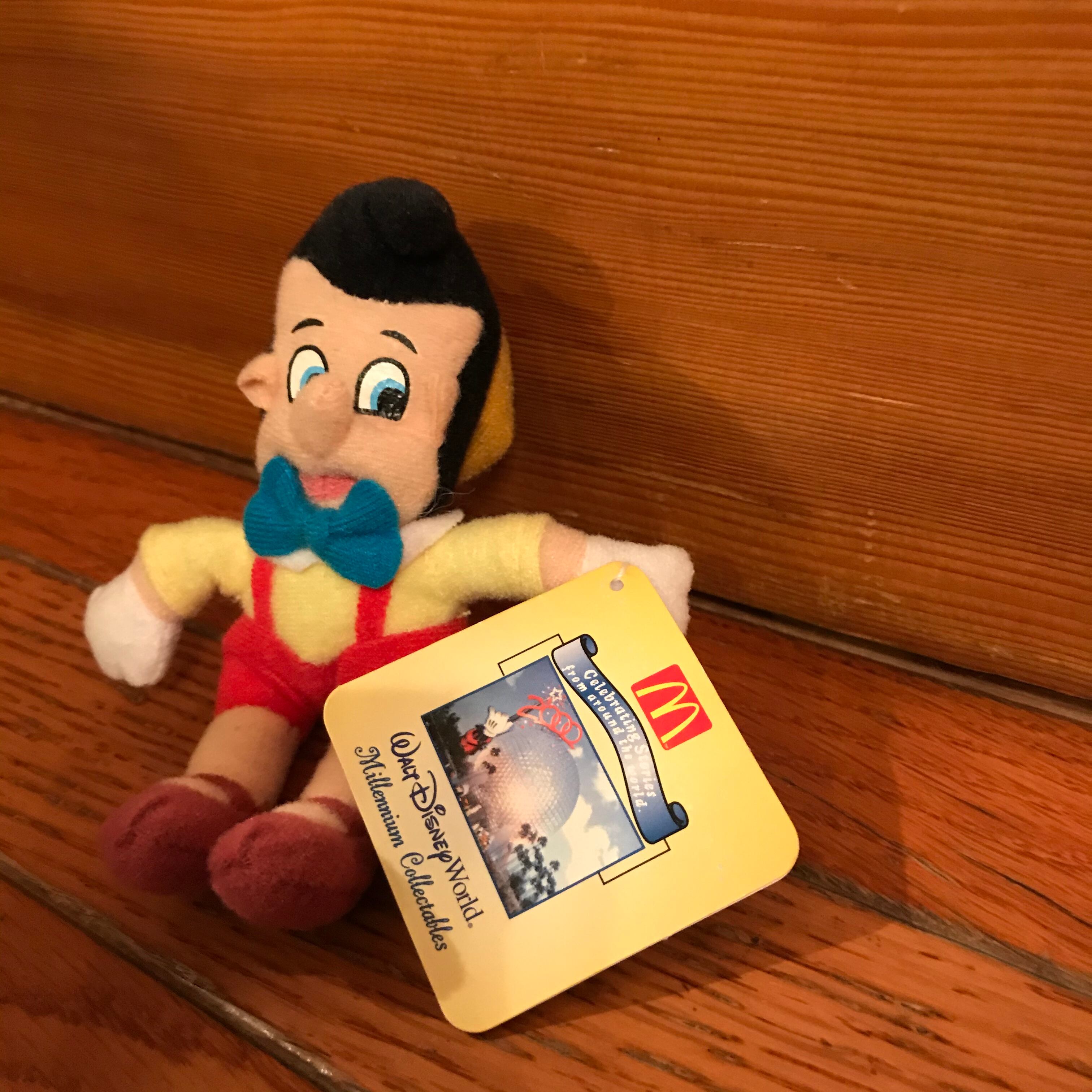 1990年　4個　ディズニー　ピノキオ　ぬいぐるみ　レトロ　ヴィンテージ