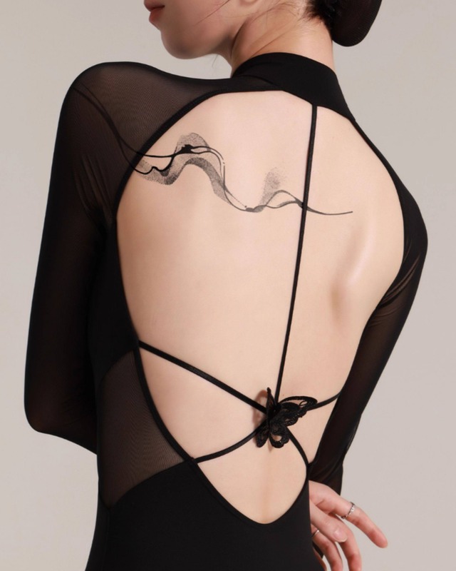 【danzbaby】Backstrap Long-Sleeve Leotard P0152