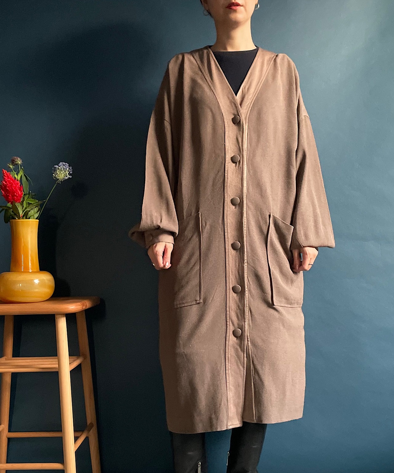 【送料無料】"Christian Dior" light long coat cardigan MADE IN ITALY