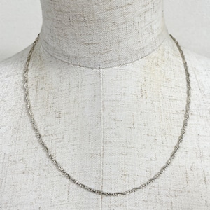 Old 925 Silver Ball & Snake Chain Necklace Made In Italy