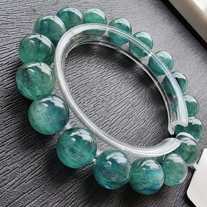 【FS064《1点物》】極上ブルーグリーンカイヤナイト　天然石　約11.3〜11.6mm　内径約16cm