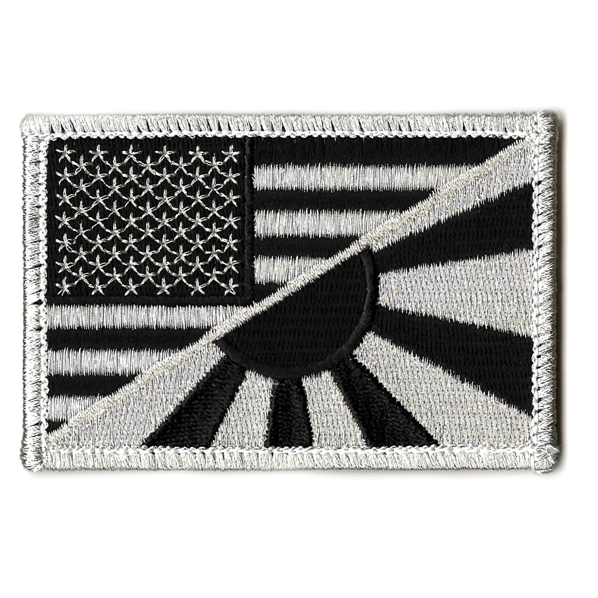 自衛隊グッズ ワッペン 海上自衛隊 星条旗 旭日旗 6×9 ベルクロ付き 全