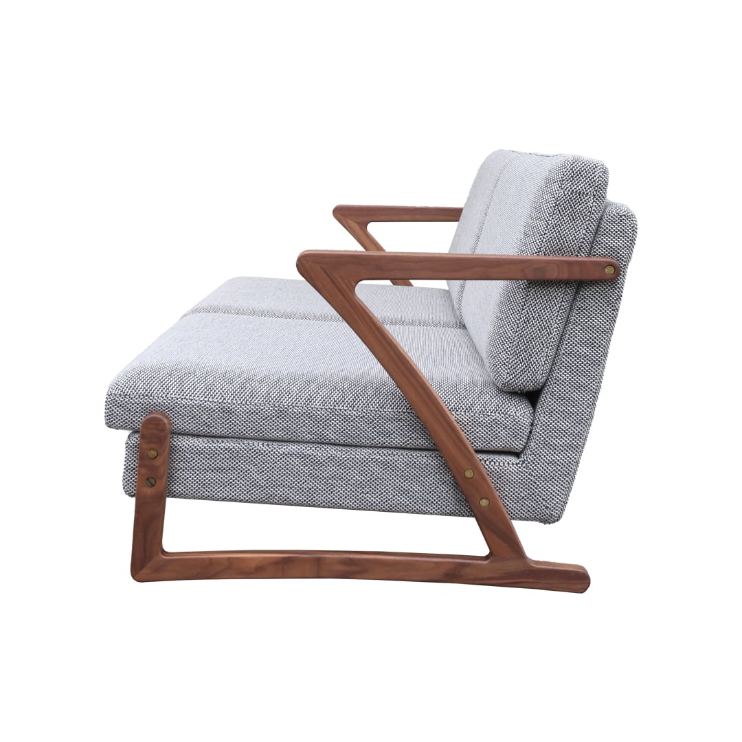 カンナ ローソファ 3P ウォールナット SH300 Cランク［リアルスタイル