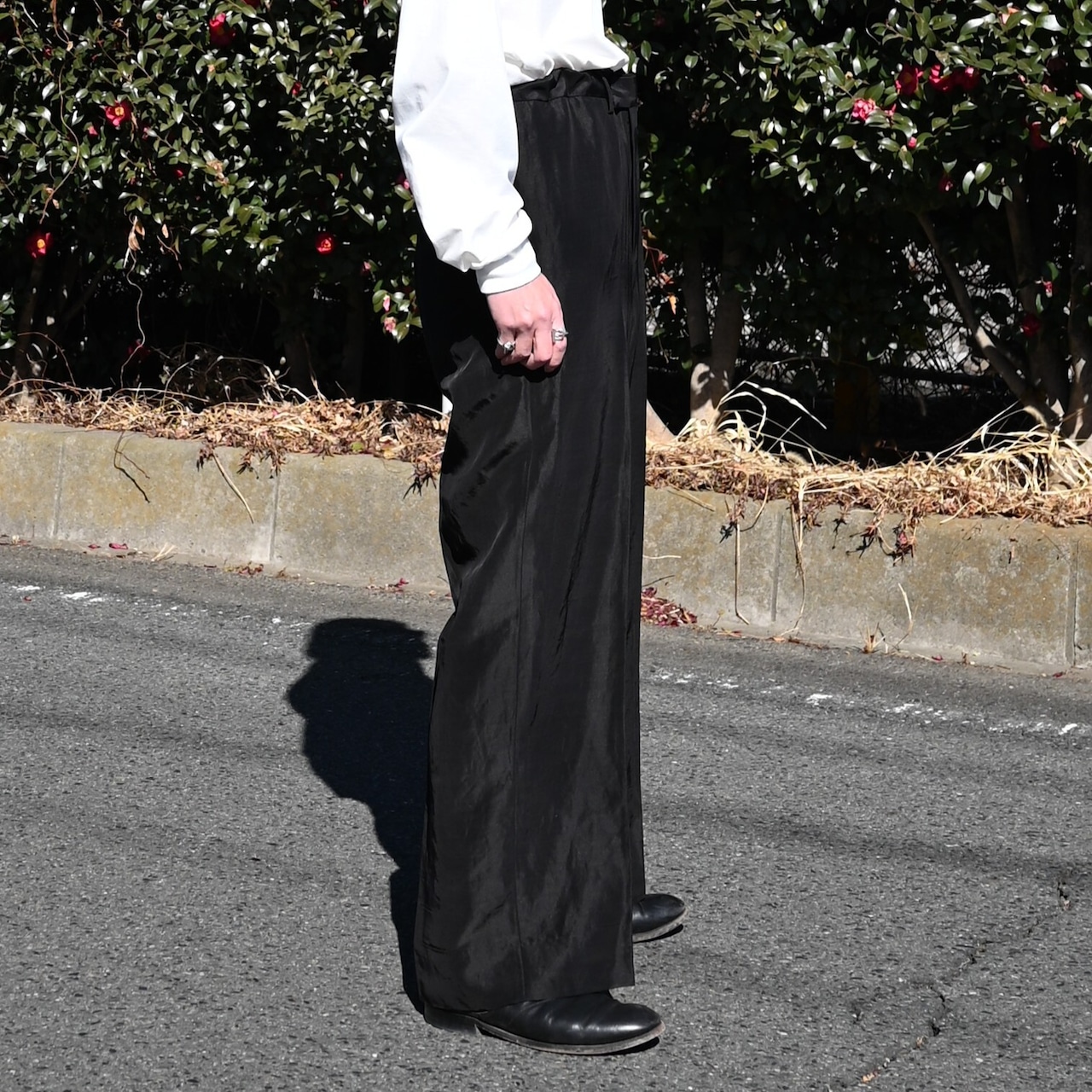 Nonnotte / Draw Cord Wide Straight Trousers