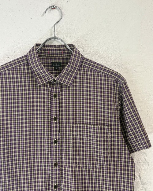 Paul Smith Purple Gingham Check S/S Shirt