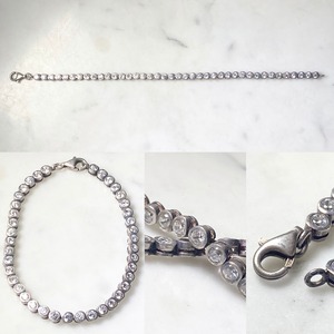 vintage silver Zirconia bracelet