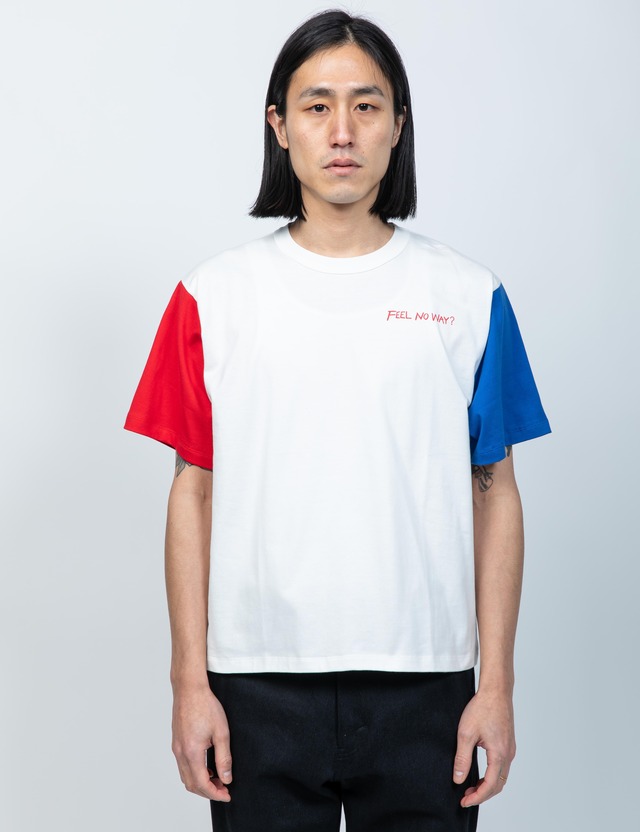 Asymmetry T-Shirt -White-