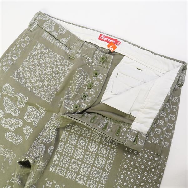 [新品] Supreme 20SS Paisley Grid Chino 34