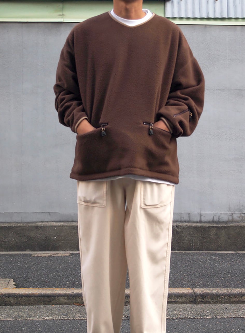 NOROLL, FLEECE V NECK SWEATER | not wonder store