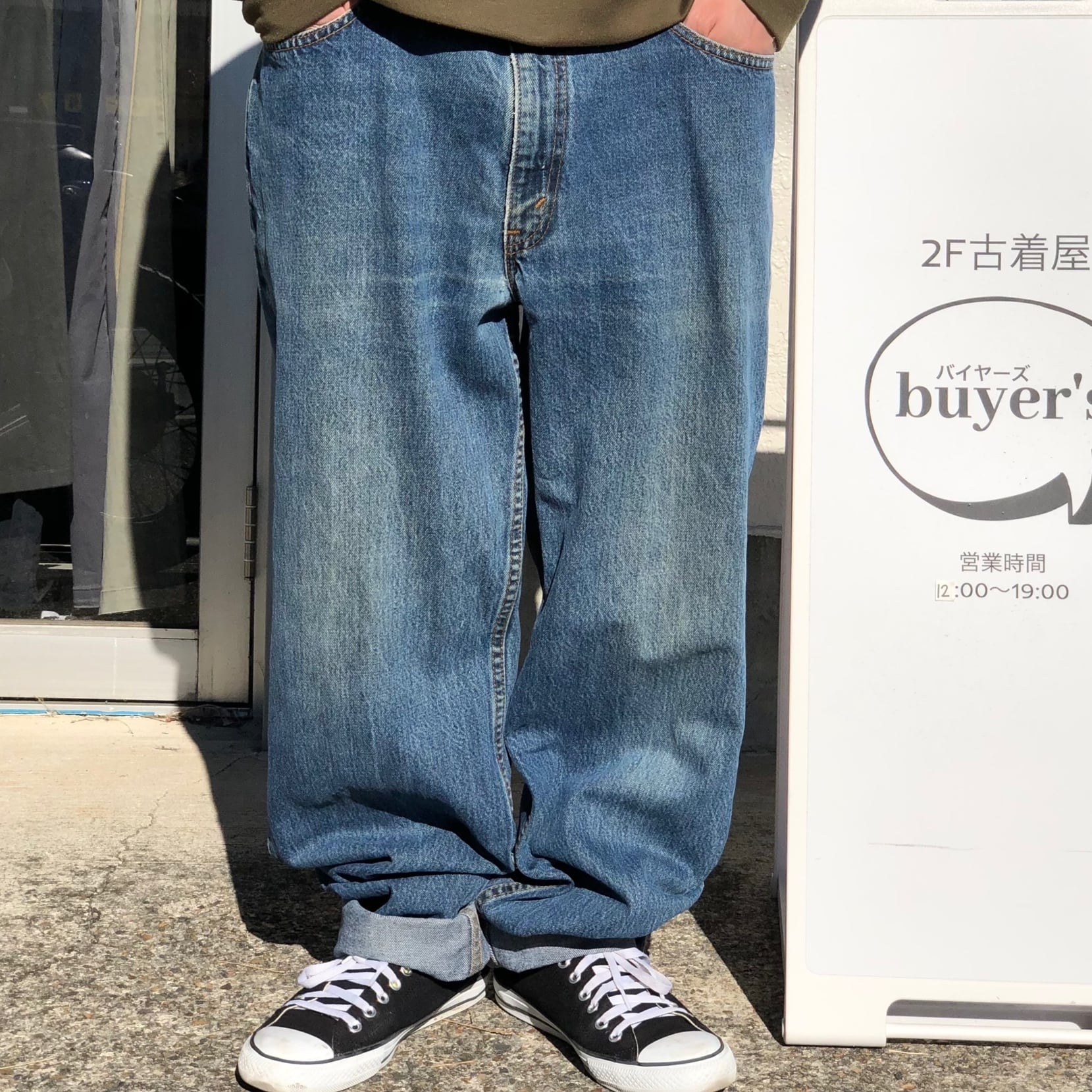 3890. 01s USA製 リーバイス 550 デニムパンツ インディゴブルー W36