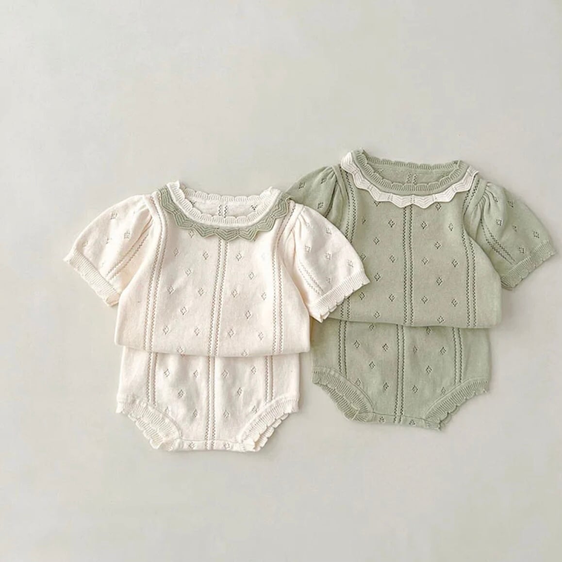 鍵網ニットセットアップ