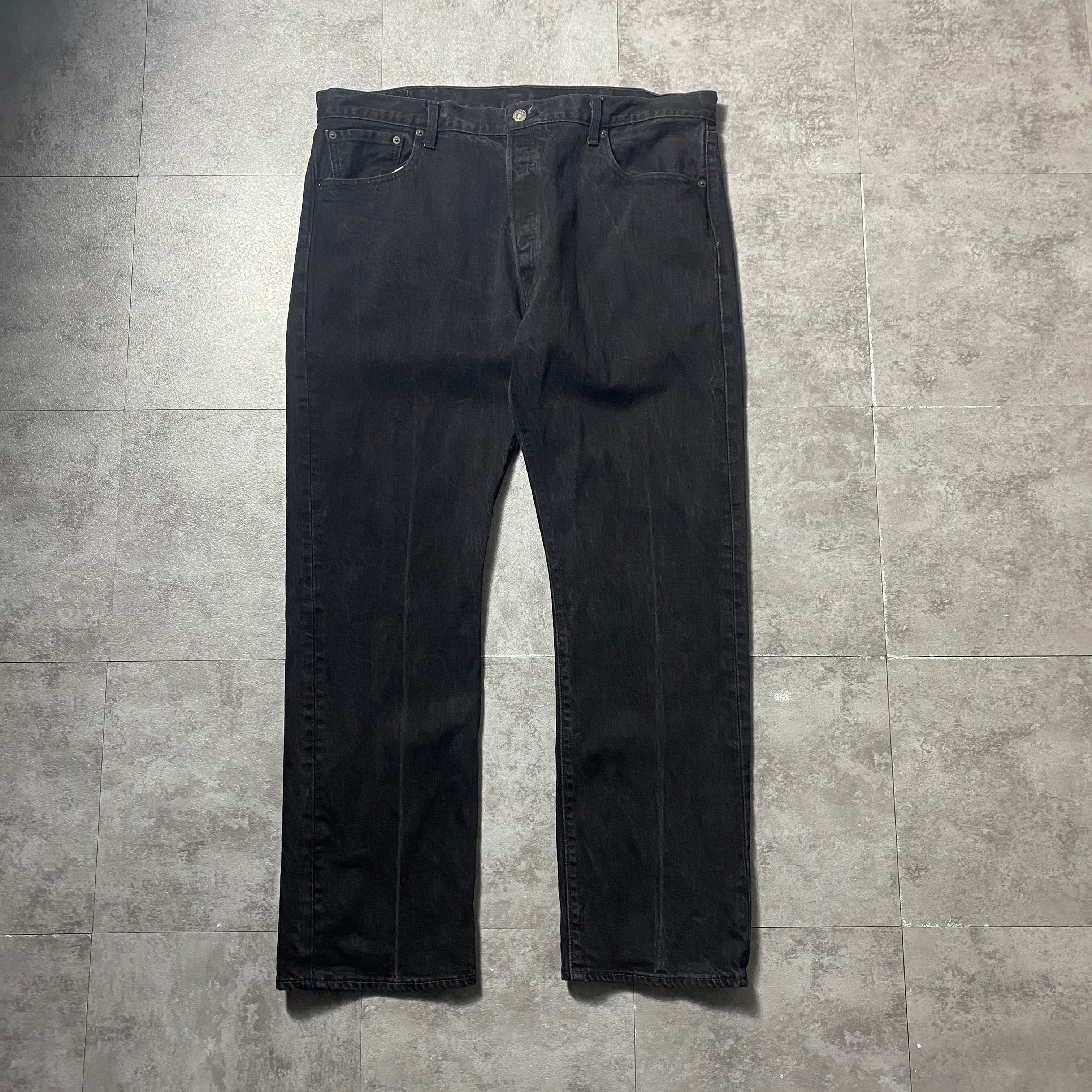4枚リーバイス501 フェードブラックデニム　ストレートジーンズW40 L32 W40 L32】Levis 501 リーバイス ボタンフライ ストレート ブラック