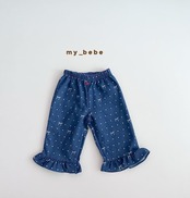 韓国子供服 / Mybebe / デニムフリルパンツ *XS~XL*