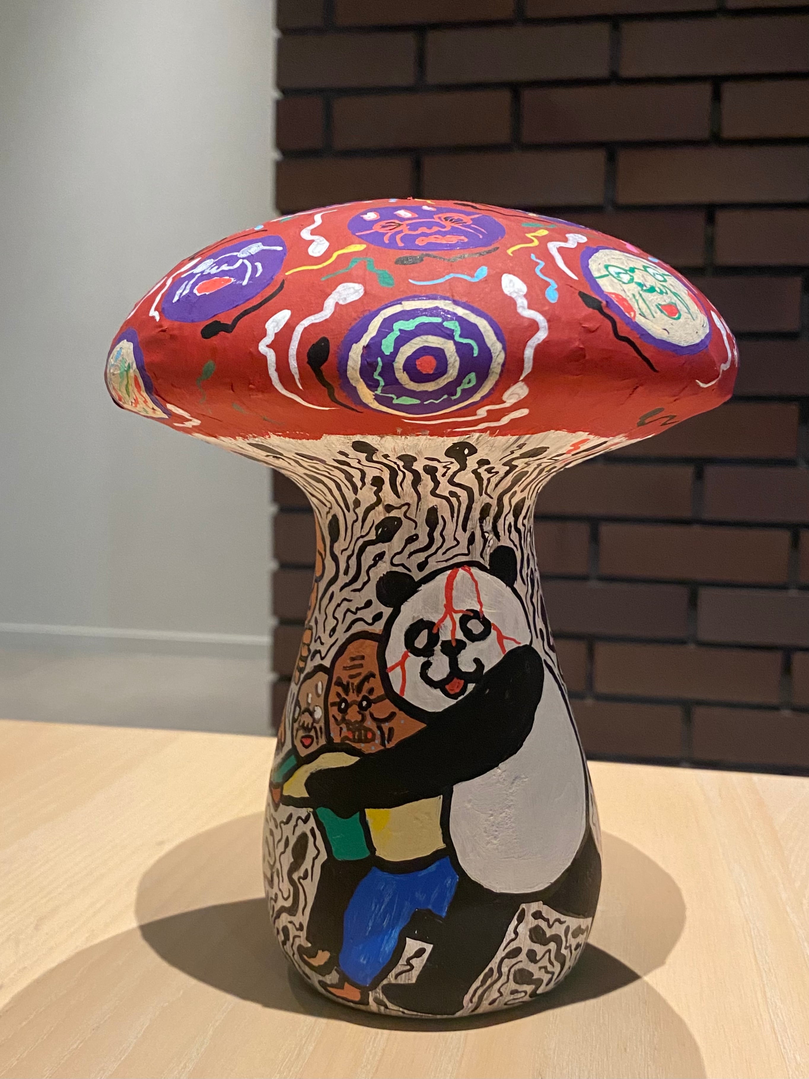 特大サイズ！村田家族精子毒キノコのオブジェ(手描き)血まみれパンダ