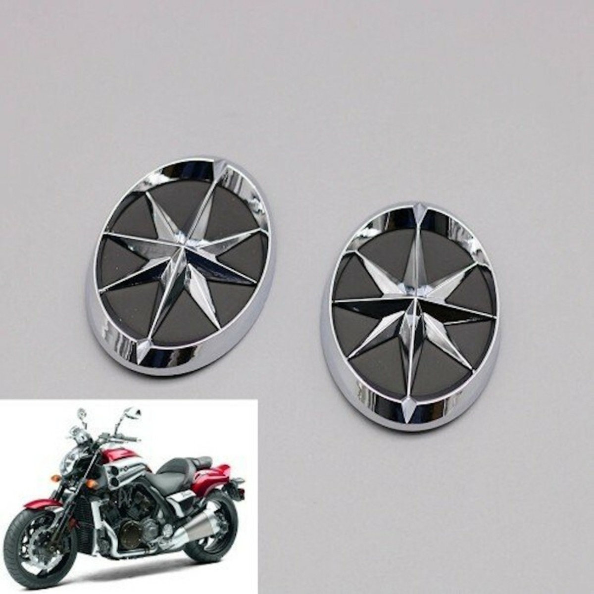 バッジ ステッカー エンブレム Yamaha V-Star Royal Star V-Max 等 