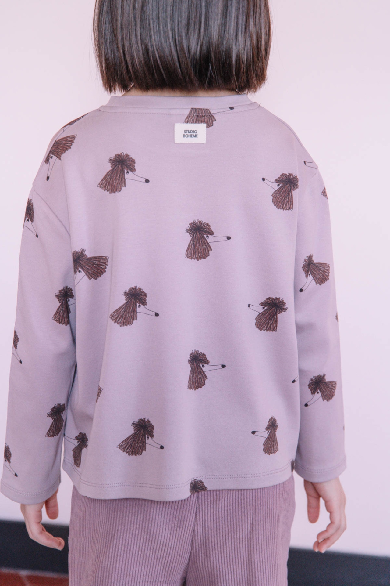 STUDIO BOHEME ESSENTIEL T-SHIRT(3-8y) - MAUVE / DOG SOEUR