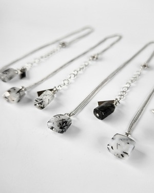 stone necklace.