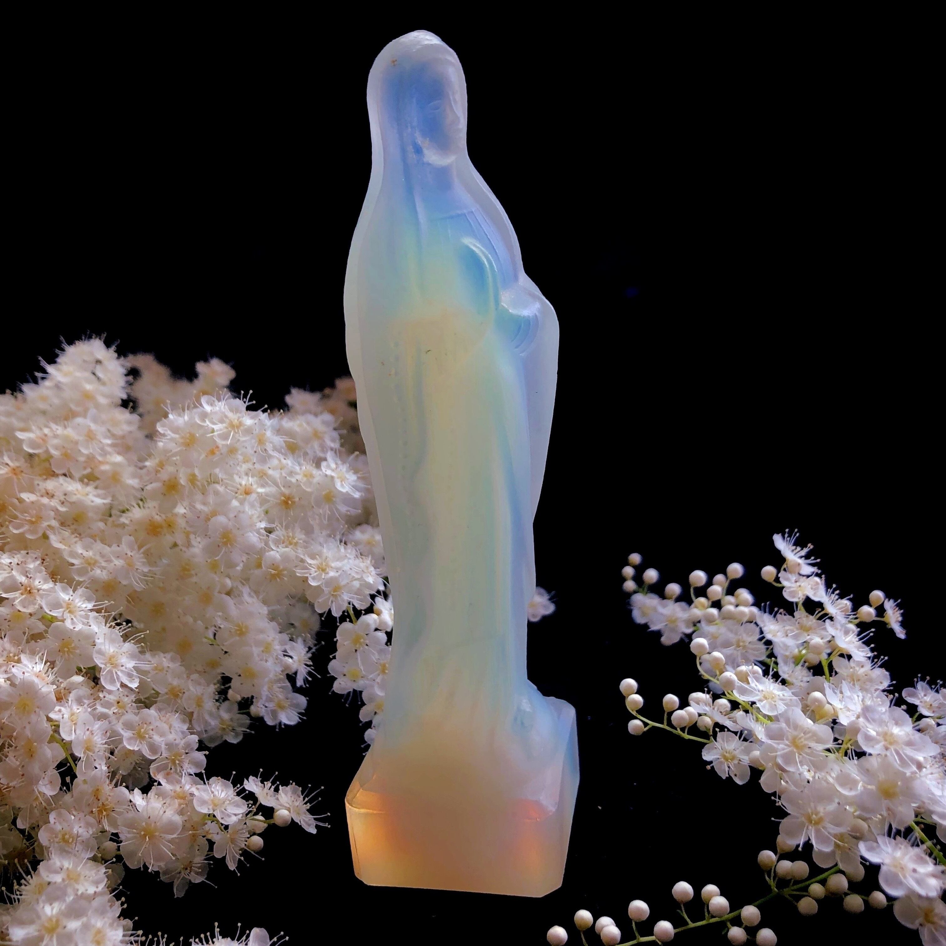 オパールセントガラスのマリア像 | メルキュール骨董店