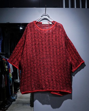 【add (C) vintage】Ramie × Cotton Vintage Loose S/S Knit Pullover