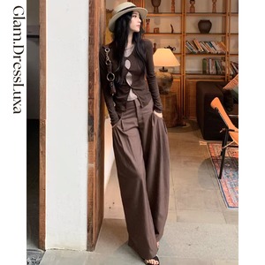 Pinstripe Wide Slacks_P56