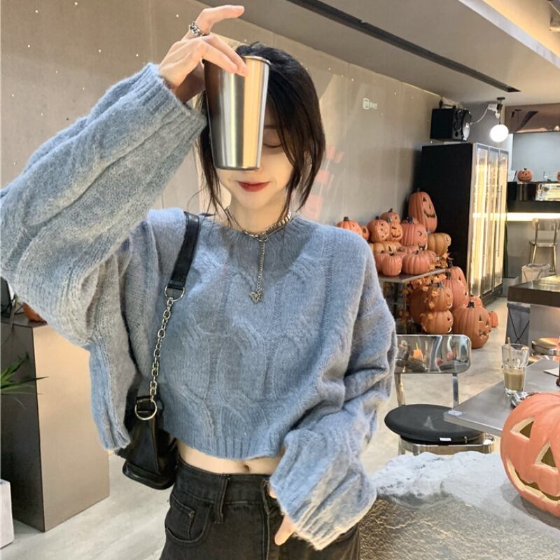 ルーズプルオーバー セーター レディースオータムショートコート 秋物 萌量不足70101388819