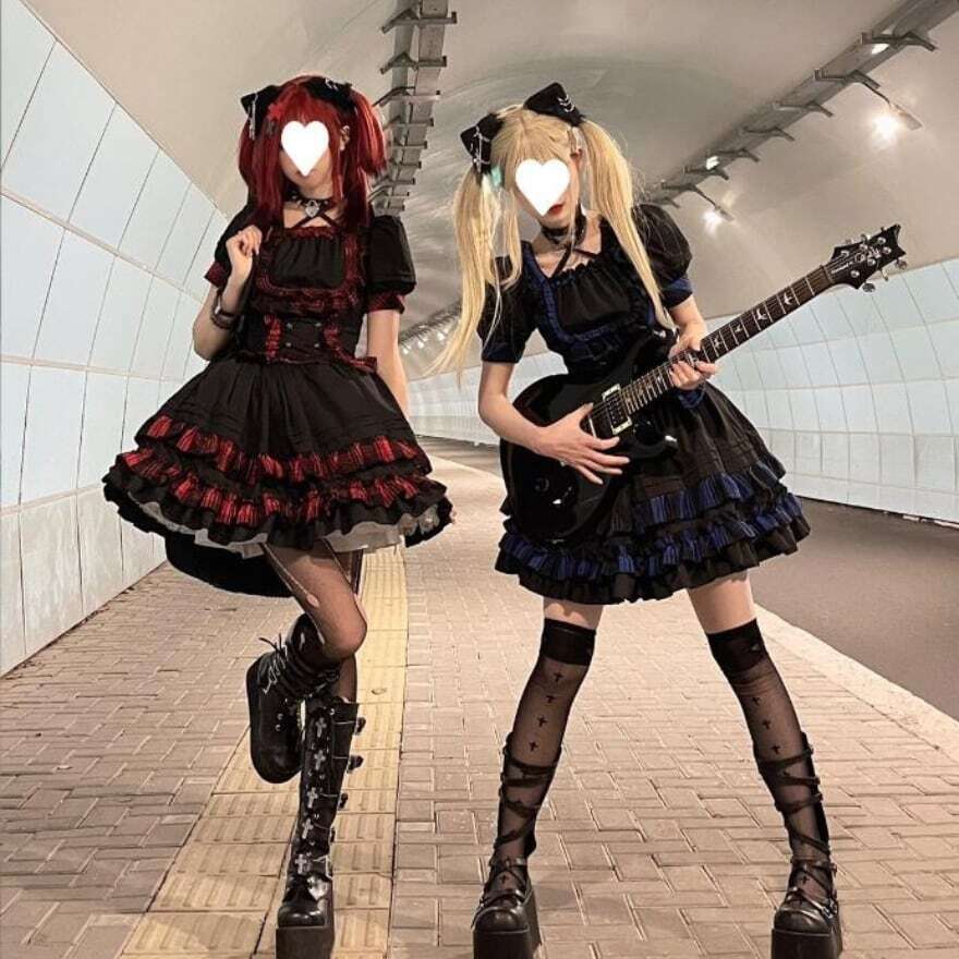 即納レッドL】ライブ衣装 アイドル コンカフェキャスト衣装 チェック