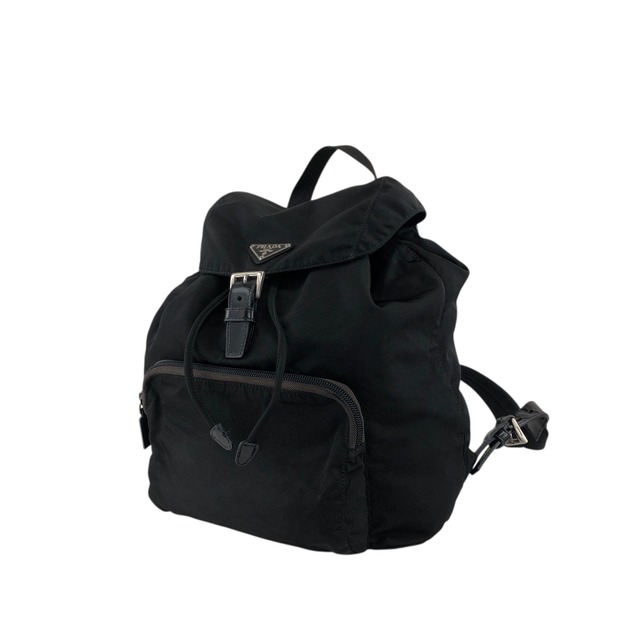PRADA プラダ バックパック ブラック トライアングルロゴ ナイロン フロントバックル vintage ヴィンテージ オールド f788mi