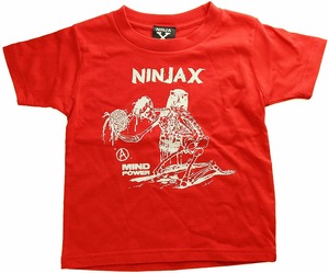 NINJA X(キッズ・ベビーTシャツ/子供)BB-Sampling Baby・Kids T-shirt Red ニンジャエックス 4721-Red