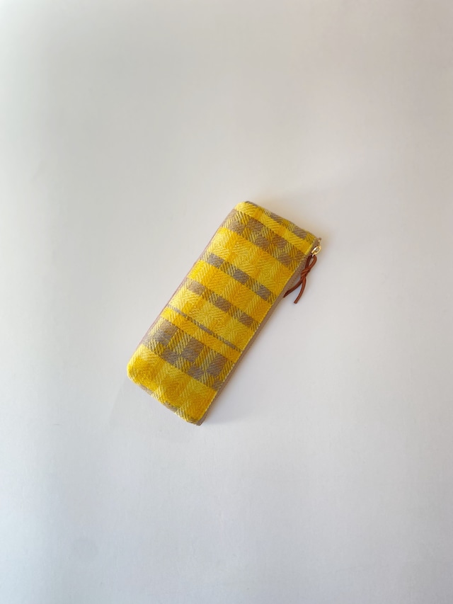 【18cm】Hand-woven mini pouch / Canary